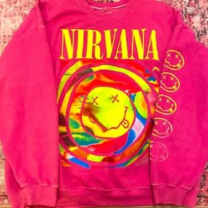 Urban outfitters pink preppy nirvana sweatshirt willing to negotiate price